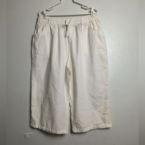 Gloria Vanderbilt Casual Capris Women's Size XL Off White Elastic Waist